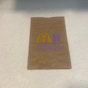 McDonalds BTS brown paper meal bag